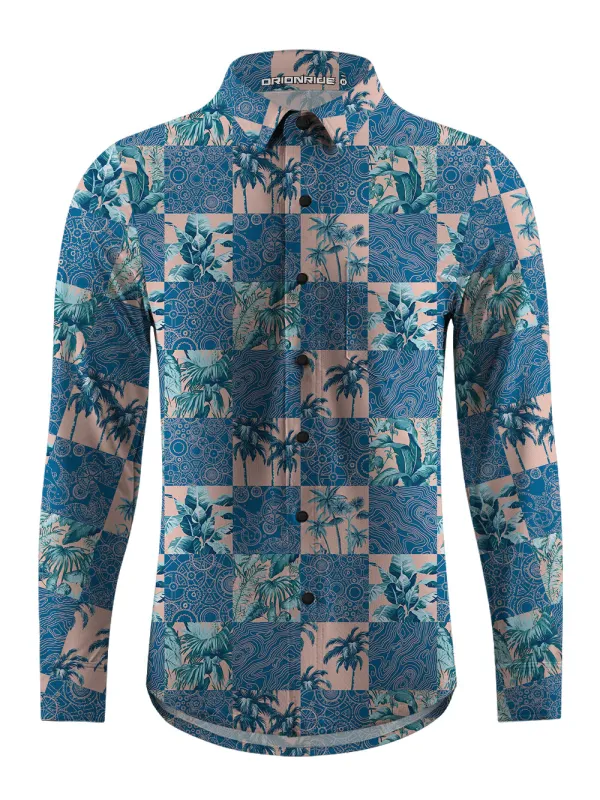 Orionride Passionate Coconut Men's Stretchy Breathable Long Sleeve Gravel Shirt sold by Orionride