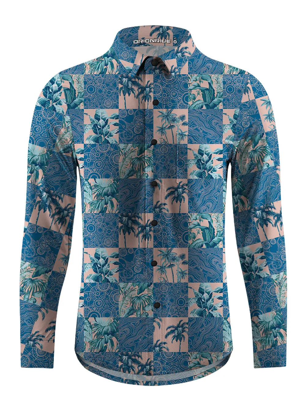 Orionride Passionate Coconut Men's Stretchy Breathable Long Sleeve Gravel Shirt sold by Orionride