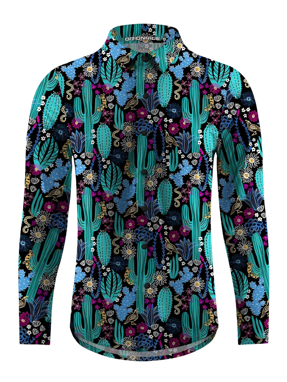 Orionride Spiral Flower Gear Men's Stretchy Breathable Long Sleeve Gravel Shirt sold by Orionride