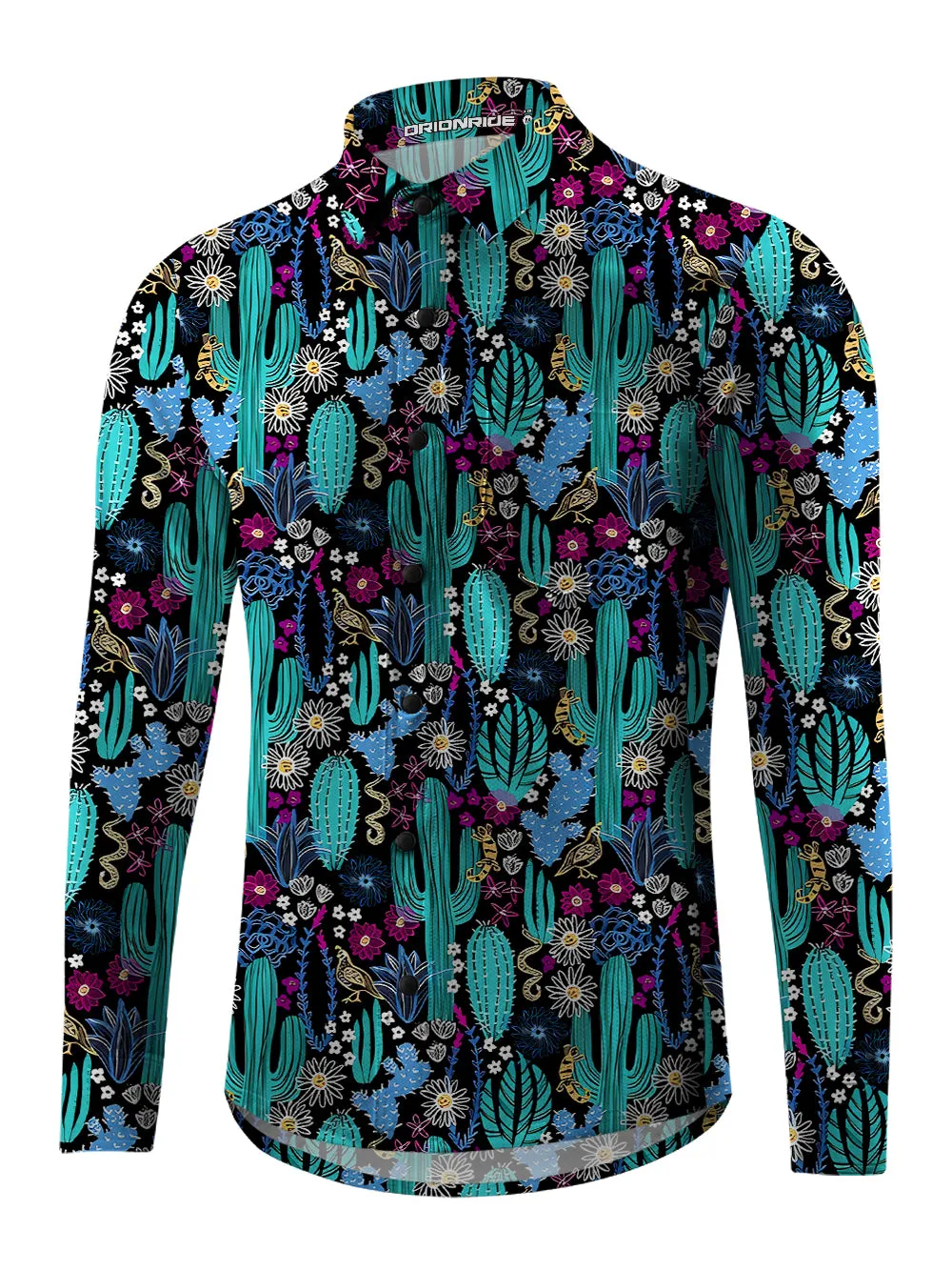 Orionride Spiral Flower Gear Men's Stretchy Breathable Long Sleeve Gravel Shirt sold by Orionride product image thumbnail 3