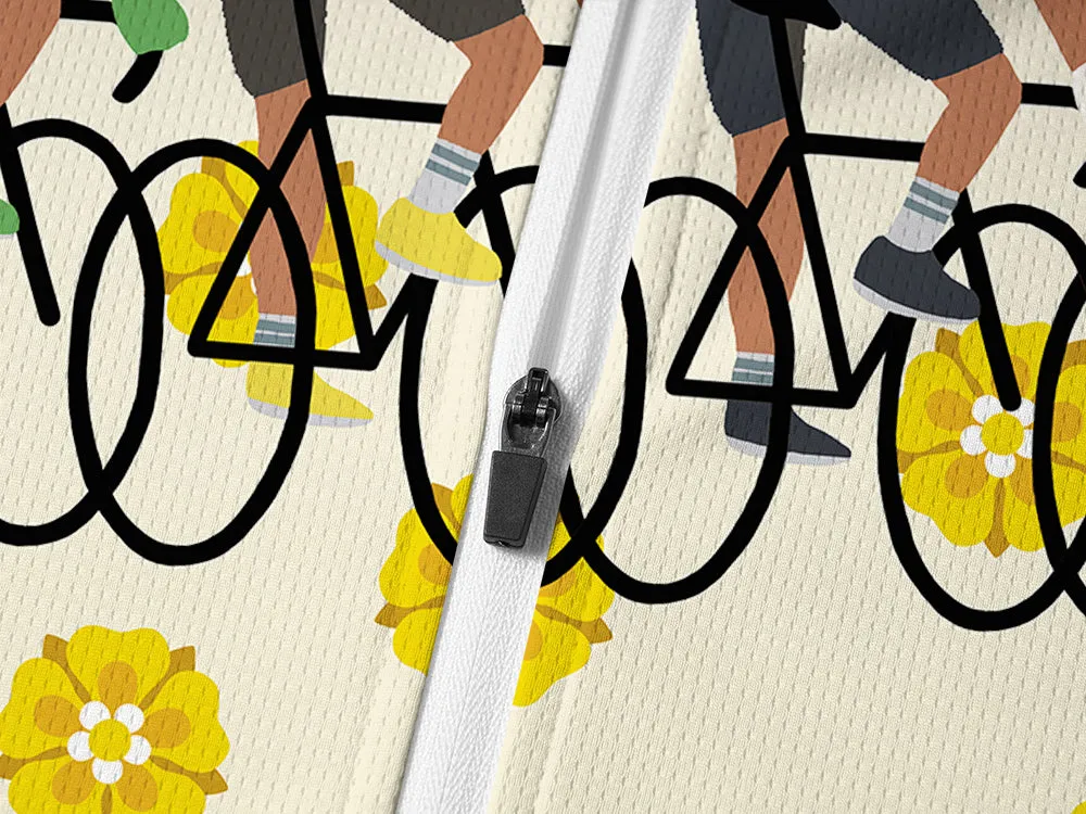 Orionride Pedal To The Bloom Long Sleeve Half Zipper Mountain Bike Jersey sold by Orionride product image thumbnail 4