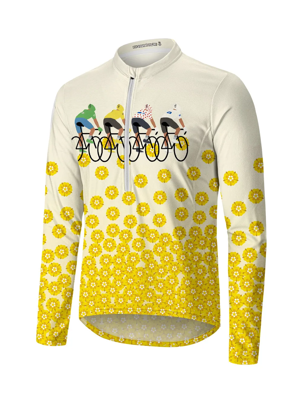 Orionride Pedal To The Bloom Long Sleeve Half Zipper Mountain Bike Jersey sold by Orionride