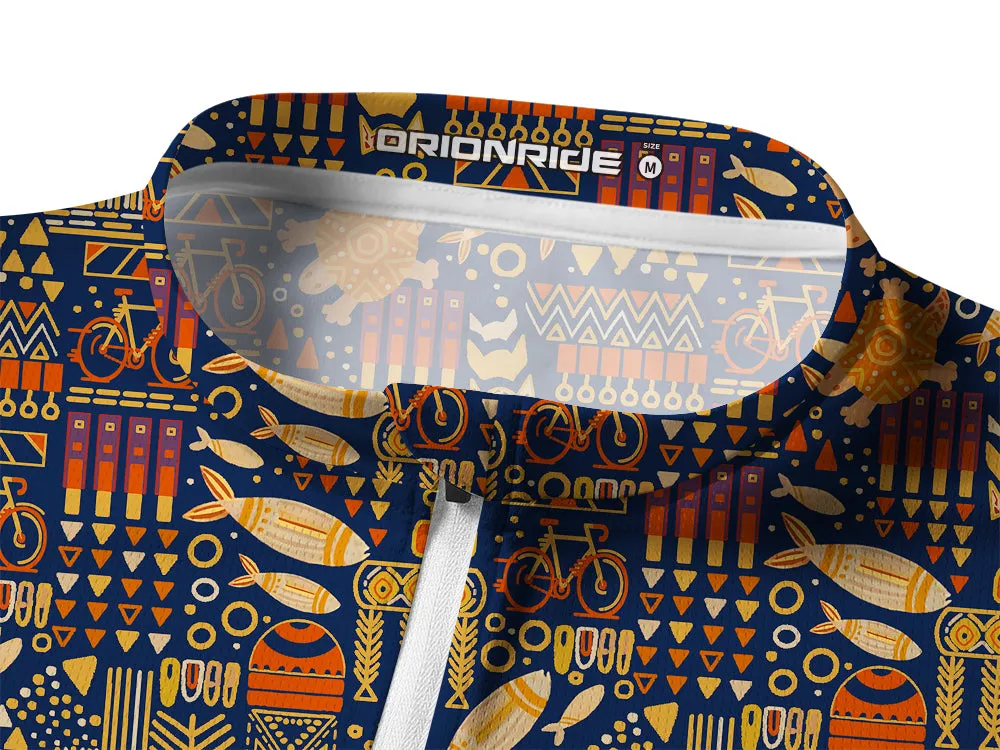 Orionride Bicycle And Fish Long Sleeve Half Zipper Mountain Bike Jersey sold by Orionride product image thumbnail 3