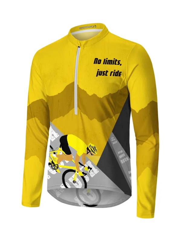 Orionride No Limits Just Ride Long Sleeve Half Zipper Mountain Bike Jersey sold by Orionride