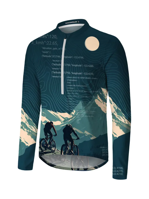 Orionride Travel Together Long Sleeve Half Zipper Mountain Bike Jersey sold by Orionride