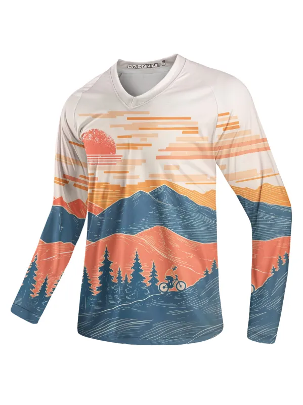 Orionride Greeting The Sunrise Long Sleeve Downhill Jersey sold by Orionride