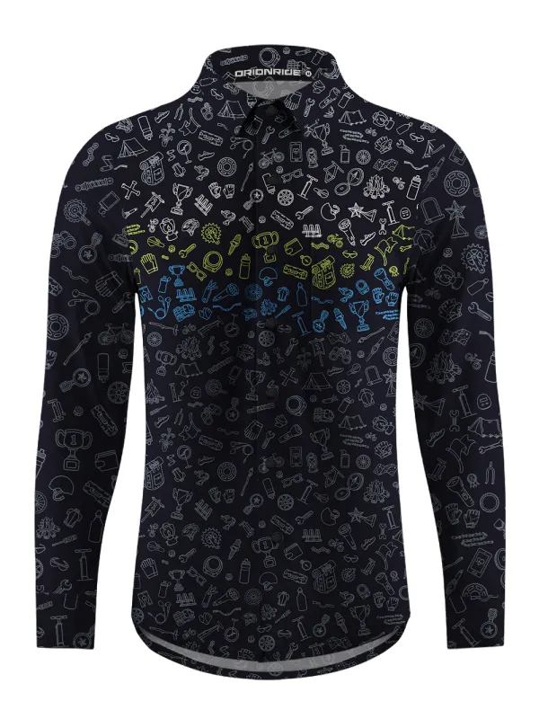Orionride Sprite Parts Men's Stretchy Breathable Long Sleeve Gravel Shirt sold by Orionride