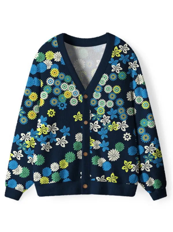 Orionride Charming Daisy Men's Cardigan Knit Sweaters sold by Orionride