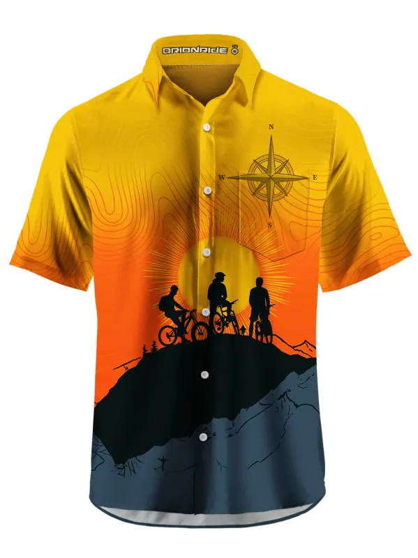 Orionride Sunrise Adventure Zipper Pockets Ultra Lightweight Short Sleeves Gravel Shirt sold by Orionride