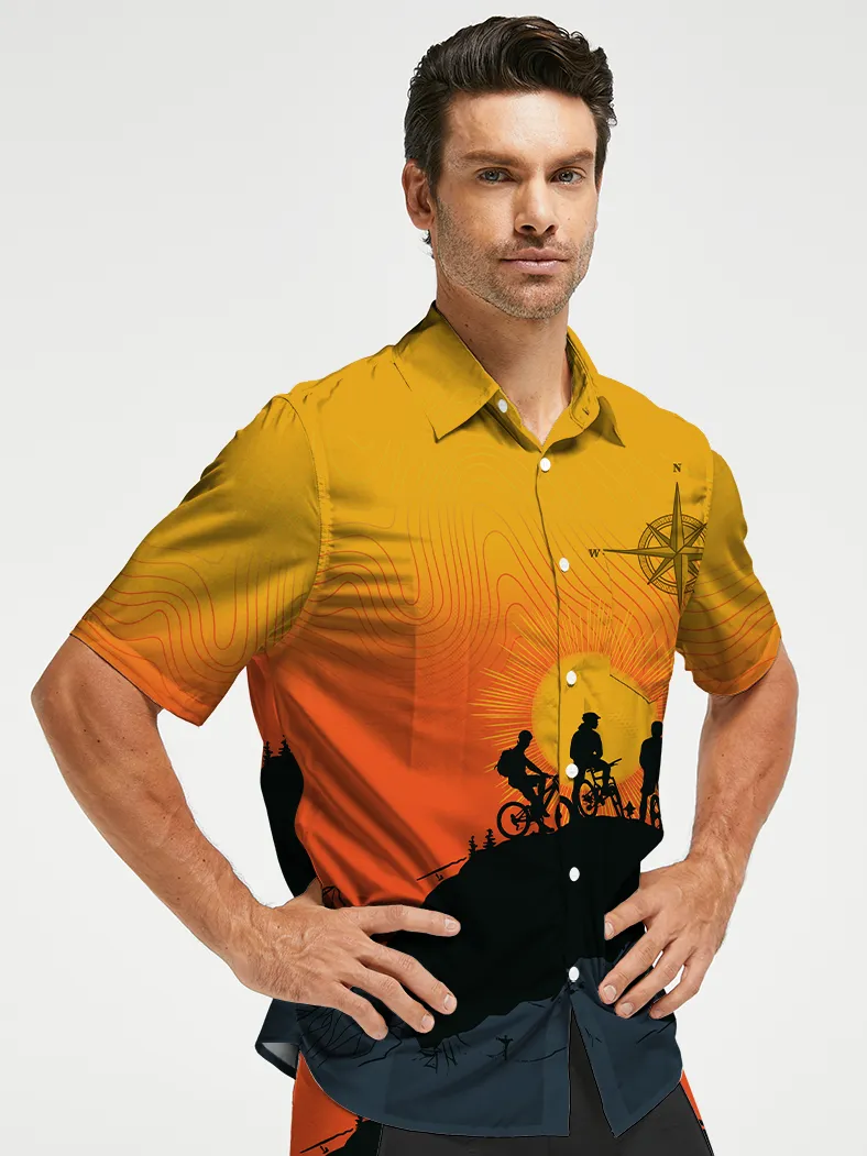 Orionride Sunrise Adventure Zipper Pockets Ultra Lightweight Short Sleeves Gravel Shirt sold by Orionride product image thumbnail 2