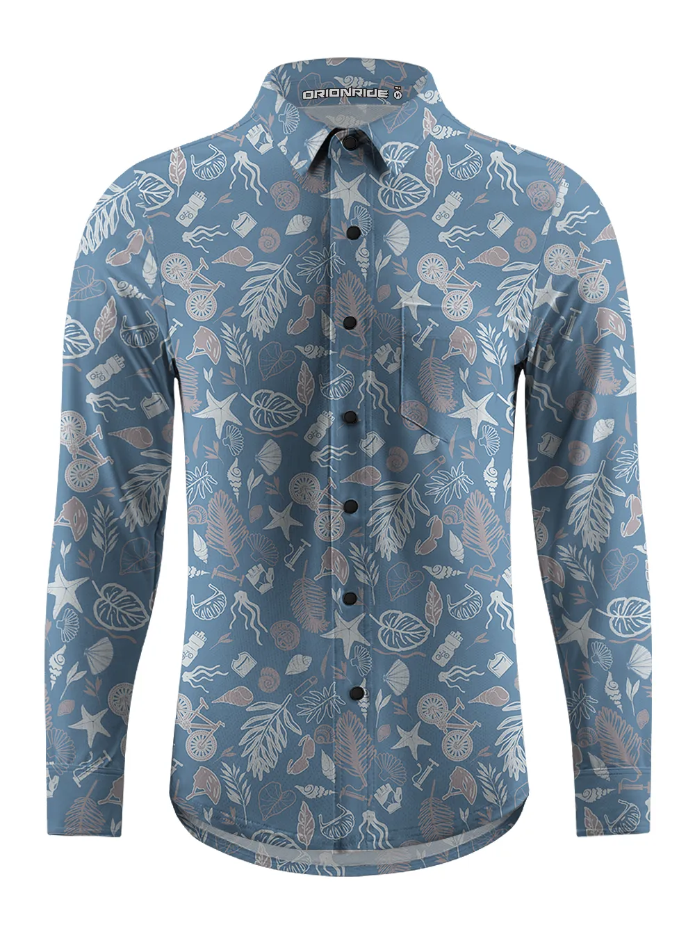 Orionride Underwater World Men's Stretchy Breathable Long Sleeve Gravel Shirt sold by Orionride