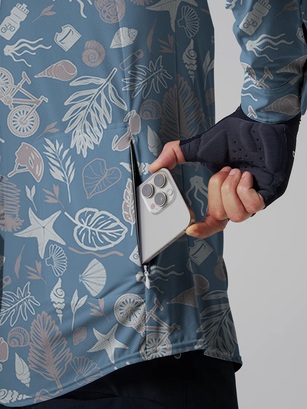 Orionride Underwater World Men's Stretchy Breathable Long Sleeve Gravel Shirt sold by Orionride product image thumbnail 5