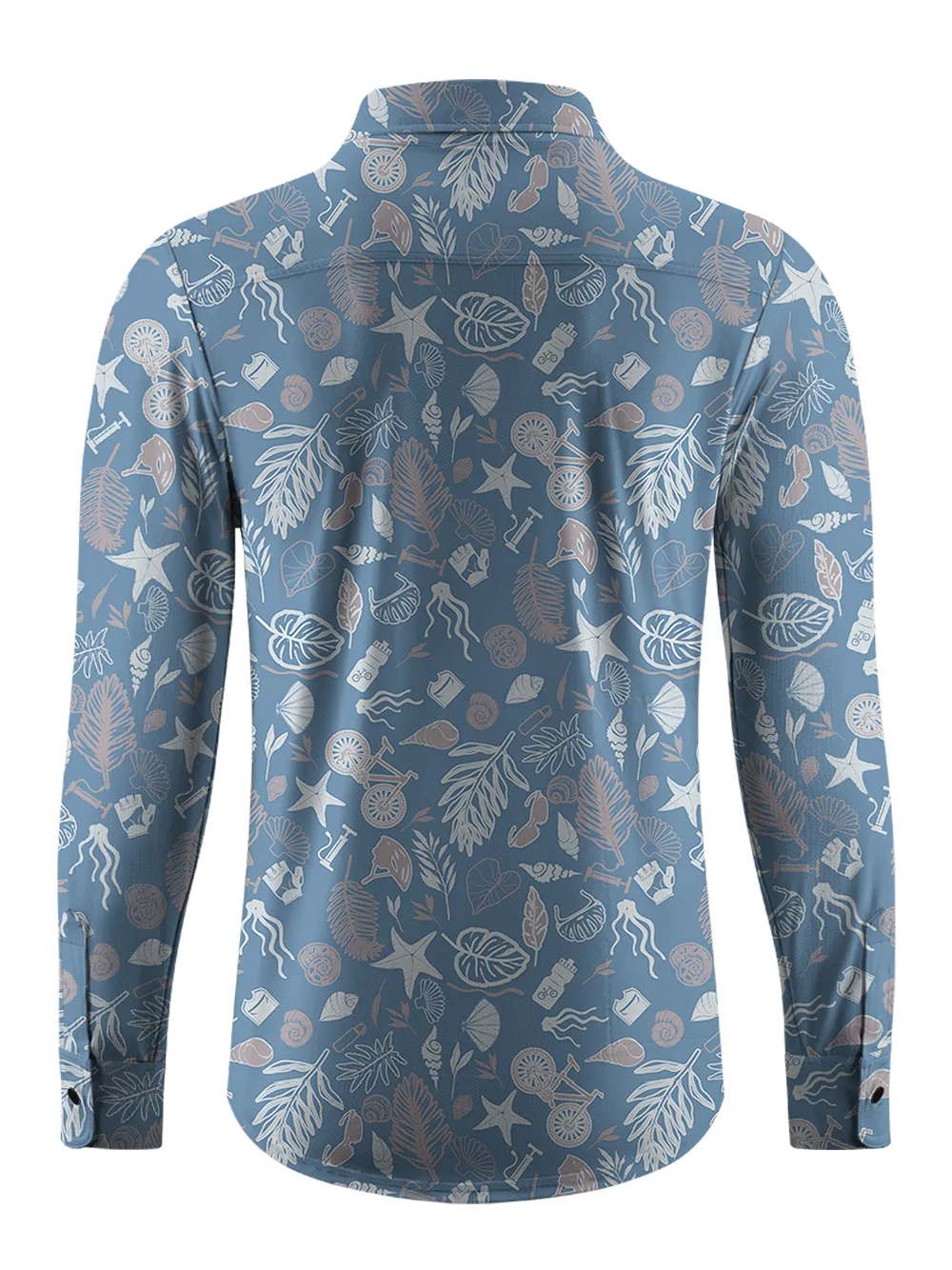 Orionride Underwater World Men's Stretchy Breathable Long Sleeve Gravel Shirt sold by Orionride product image thumbnail 3