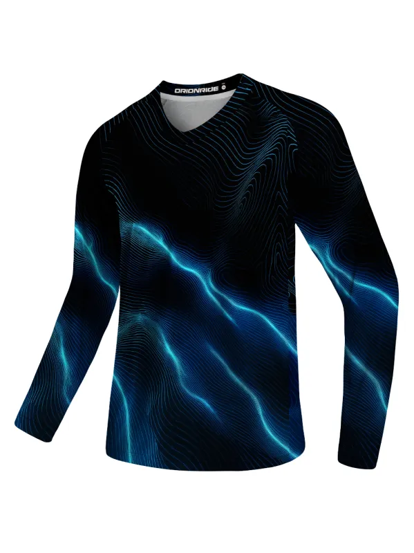 Orionride Technological Lines Long Sleeve Downhill Jersey sold by Orionride