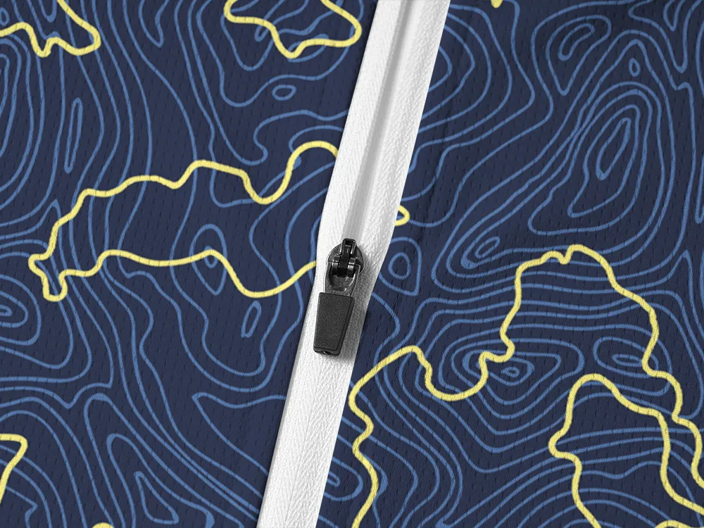 Orionride Contour Tiling Long Sleeve Half Zipper Mountain Bike Jersey sold by Orionride product image thumbnail 4