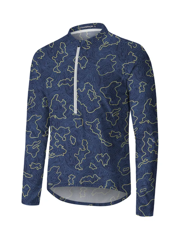 Orionride Contour Tiling Long Sleeve Half Zipper Mountain Bike Jersey sold by Orionride