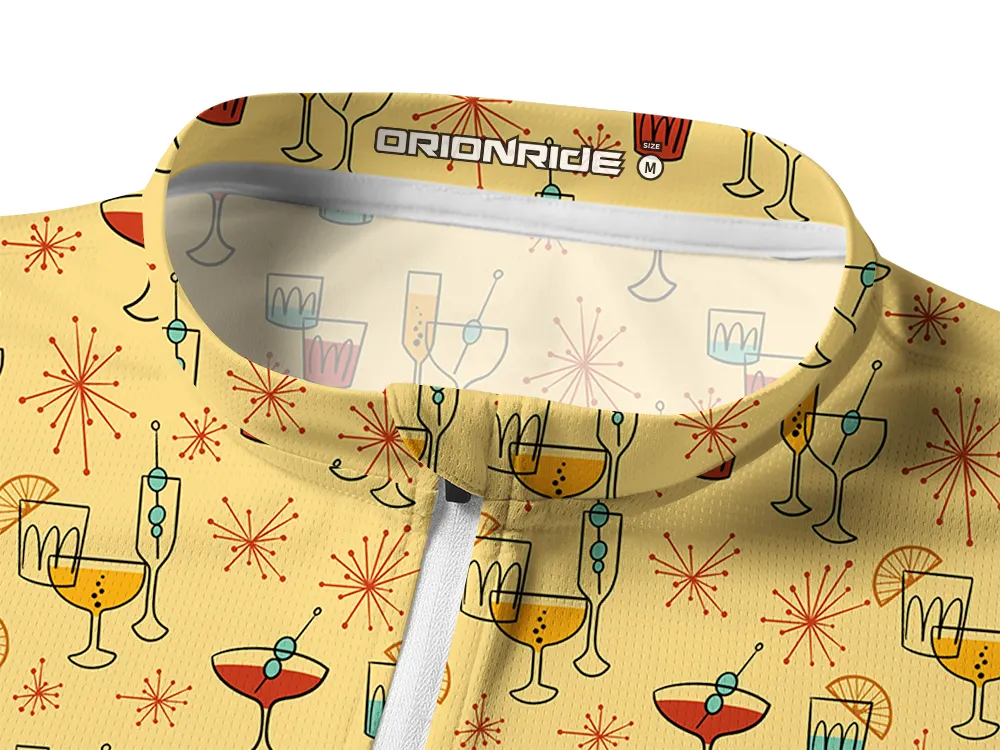 Orionride Wine Glass Fireworks Long Sleeve Half Zipper Mountain Bike Jersey sold by Orionride product image thumbnail 3