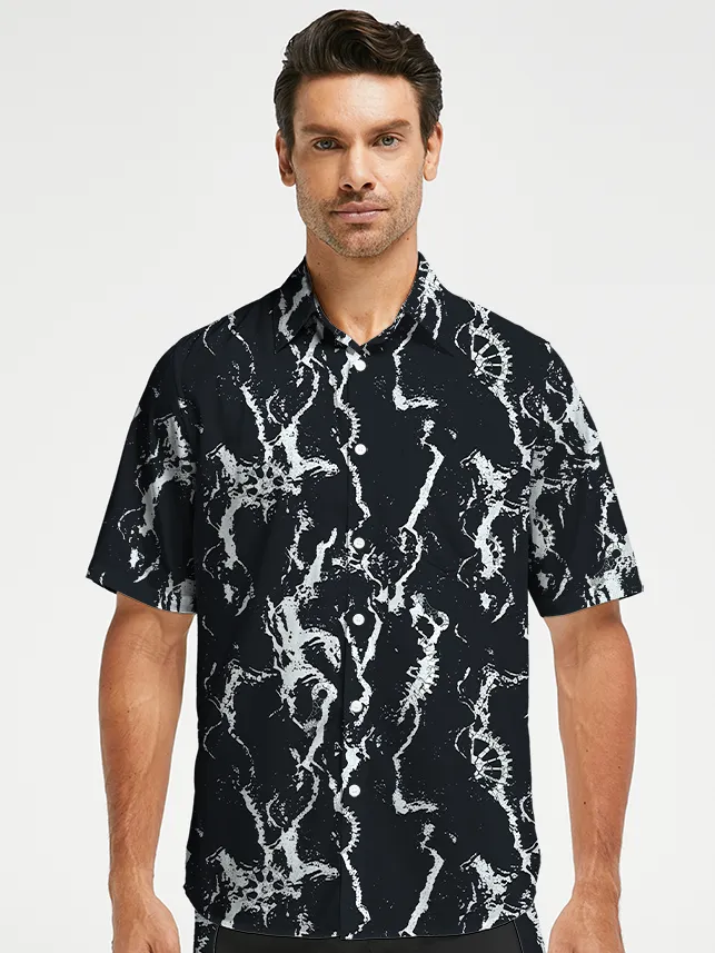 Orionride Marble Stripes Zipper Pockets Ultra Lightweight Short Sleeves Gravel Shirt sold by Orionride product image thumbnail 2