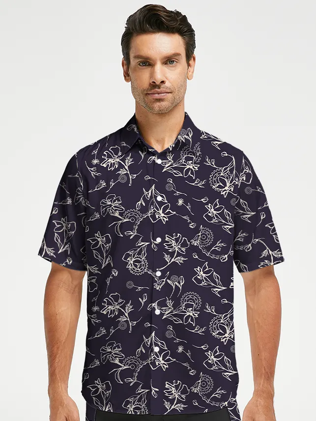 Orionride Linear Gear Flower Zipper Pockets Ultra Lightweight Short Sleeves Gravel Shirt sold by Orionride product image thumbnail 2