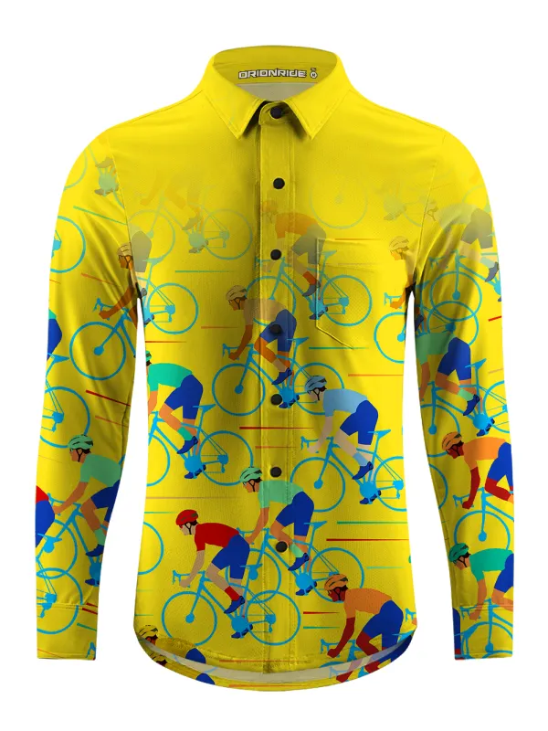 Orionride Passionate Competition Men's Stretchy Breathable Long Sleeve Gravel Shirt sold by Orionride