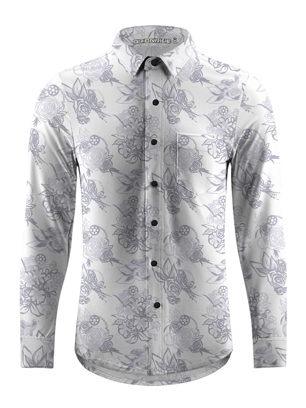 Orionride Simple Rose Men's Stretchy Breathable Long Sleeve Gravel Shirt sold by Orionride