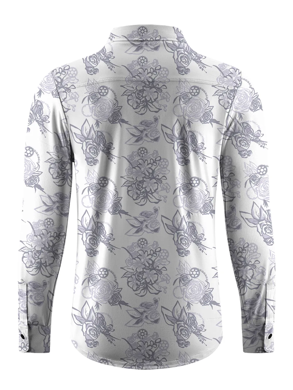 Orionride Simple Rose Men's Stretchy Breathable Long Sleeve Gravel Shirt sold by Orionride product image thumbnail 3