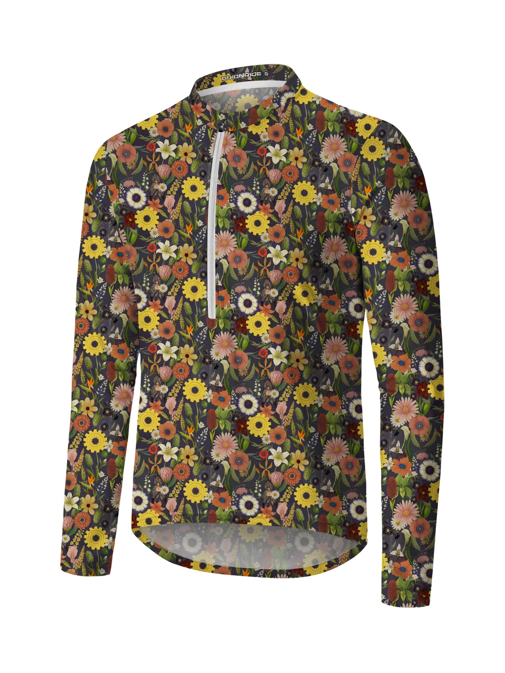 Orionride Hidden Flower Long Sleeve Half Zipper Mountain Bike Jersey sold by Orionride