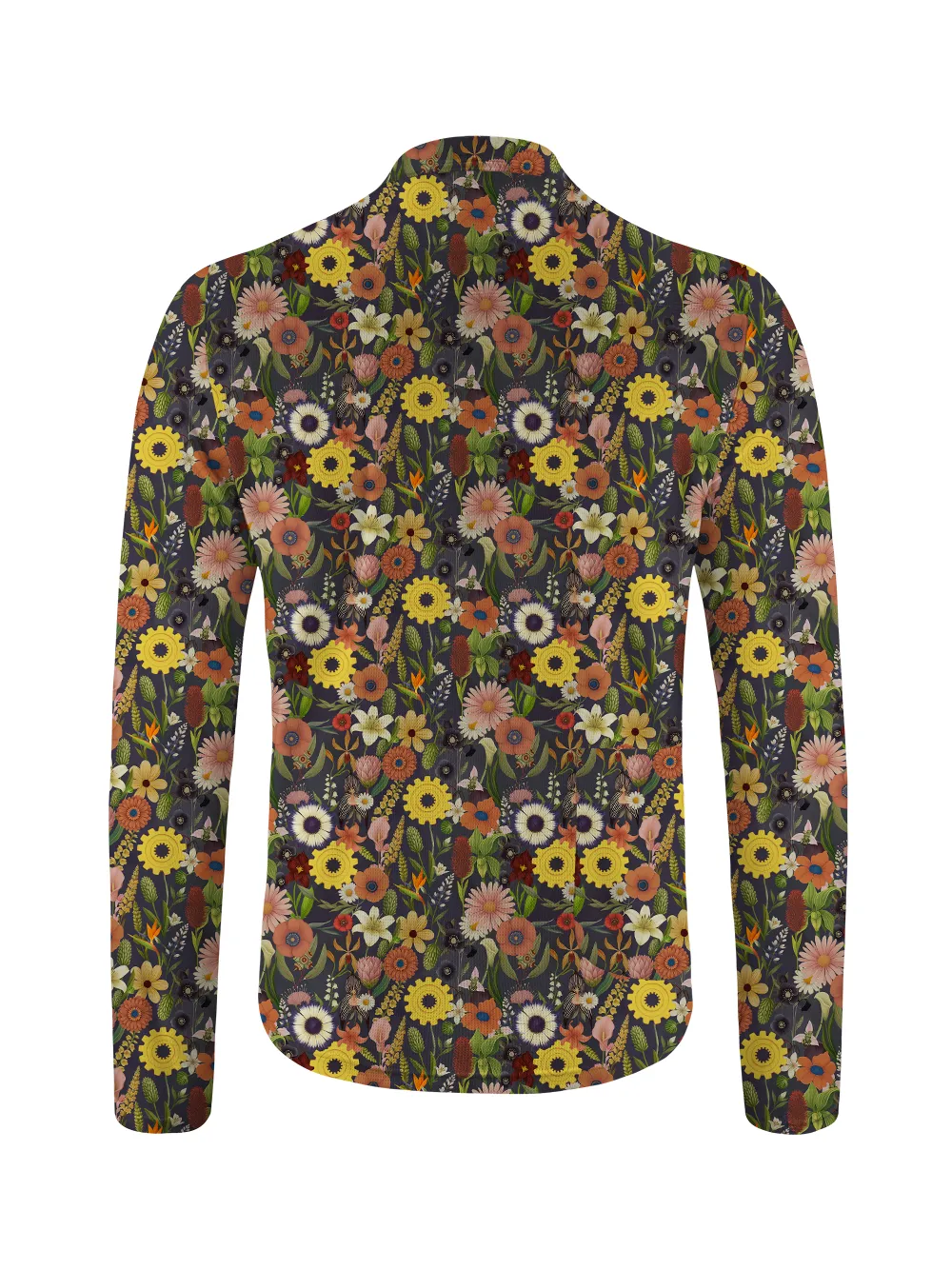 Orionride Hidden Flower Long Sleeve Half Zipper Mountain Bike Jersey sold by Orionride product image thumbnail 2