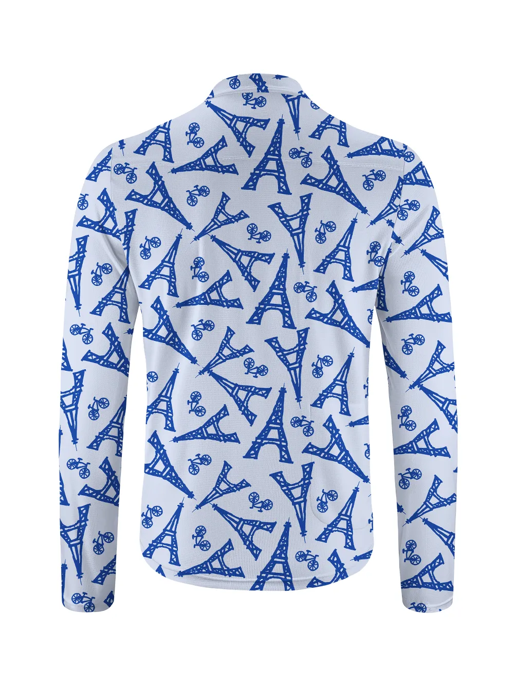 Orionride Eiffel Tower Long Sleeve Half Zipper Mountain Bike Jersey sold by Orionride product image thumbnail 2