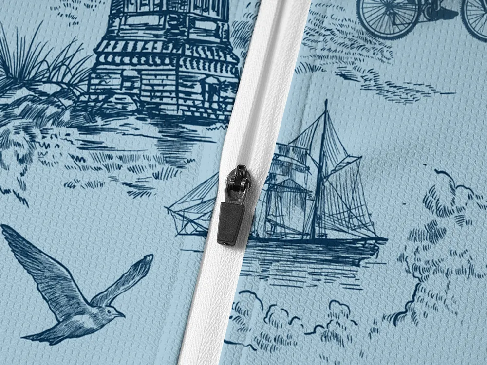 Orionride New York Diary Long Sleeve Half Zipper Mountain Bike Jersey sold by Orionride product image thumbnail 4