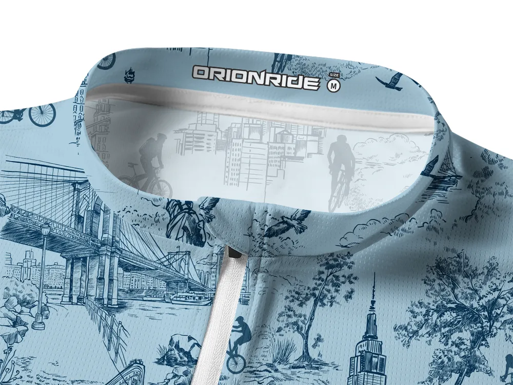 Orionride New York Diary Long Sleeve Half Zipper Mountain Bike Jersey sold by Orionride product image thumbnail 3