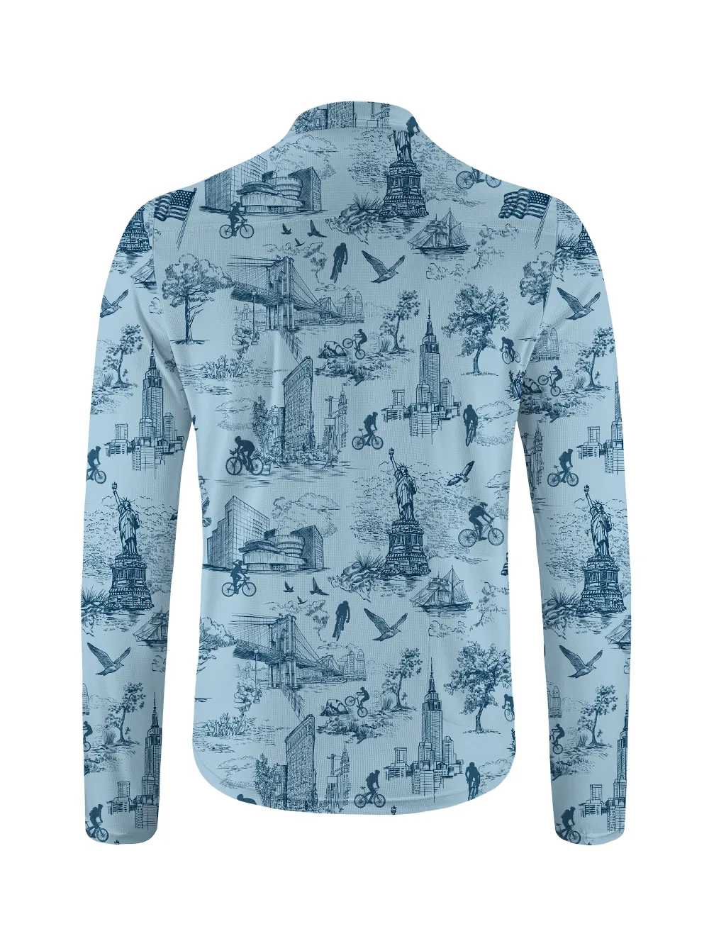 Orionride New York Diary Long Sleeve Half Zipper Mountain Bike Jersey sold by Orionride product image thumbnail 2