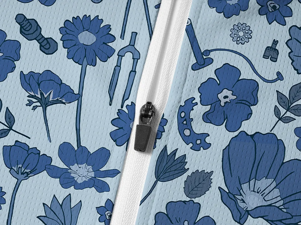 Orionride Garden Path Long Sleeve Half Zipper Mountain Bike Jersey sold by Orionride product image thumbnail 4