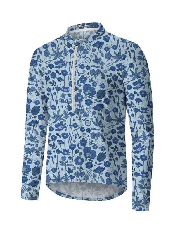 Orionride Garden Path Long Sleeve Half Zipper Mountain Bike Jersey sold by Orionride