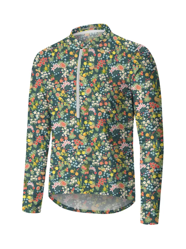 Orionride Juicy Fruit Long Sleeve Half Zipper Mountain Bike Jersey sold by Orionride