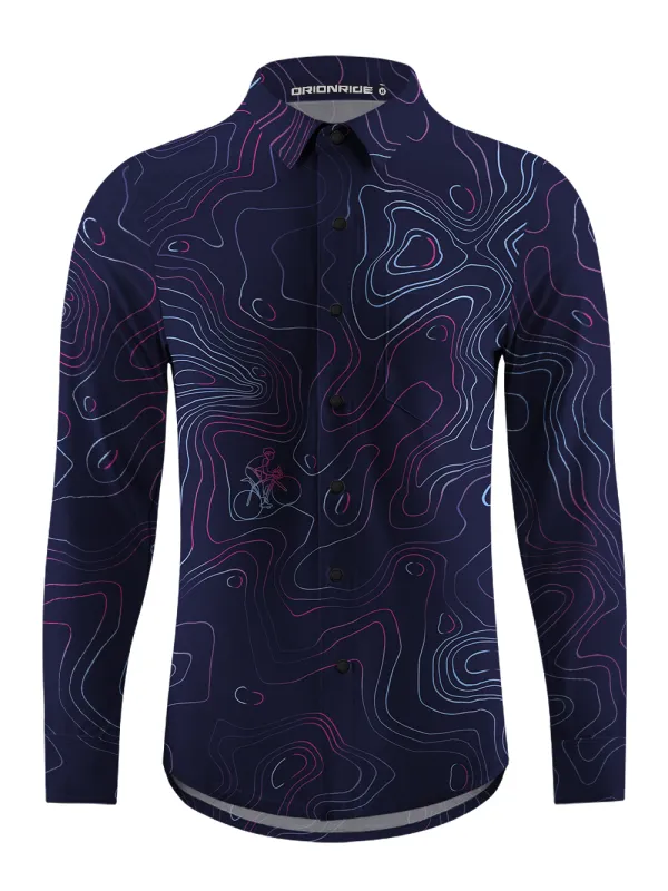 Orionride Contour Ride Men's Stretchy Breathable Long Sleeve Gravel Shirt sold by Orionride