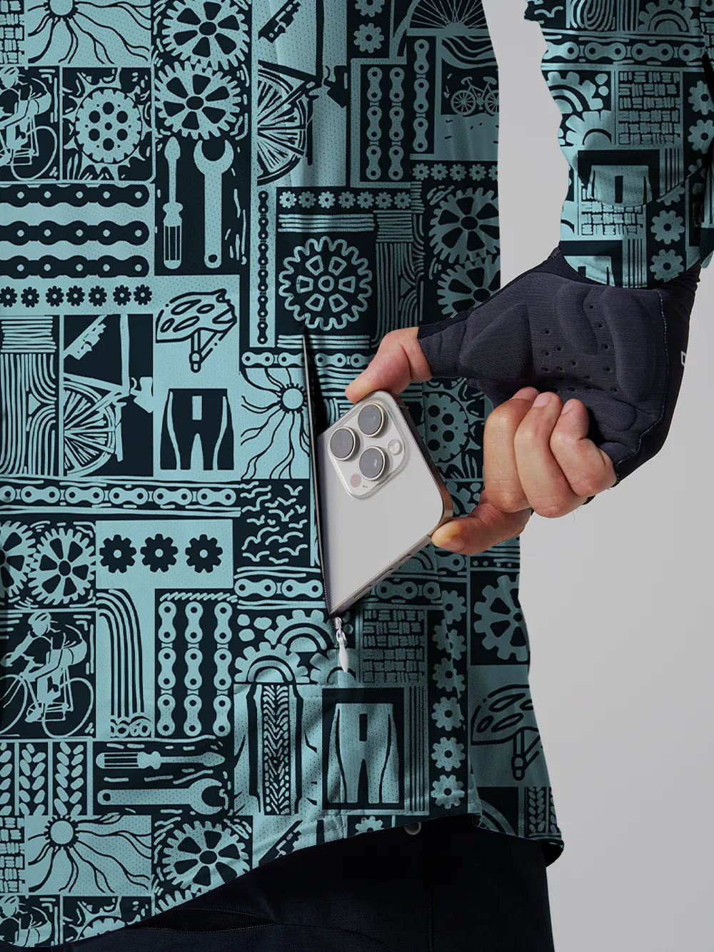 Orionride Cycling Tours Men's Stretchy Breathable Long Sleeve Gravel Shirt sold by Orionride product image thumbnail 5