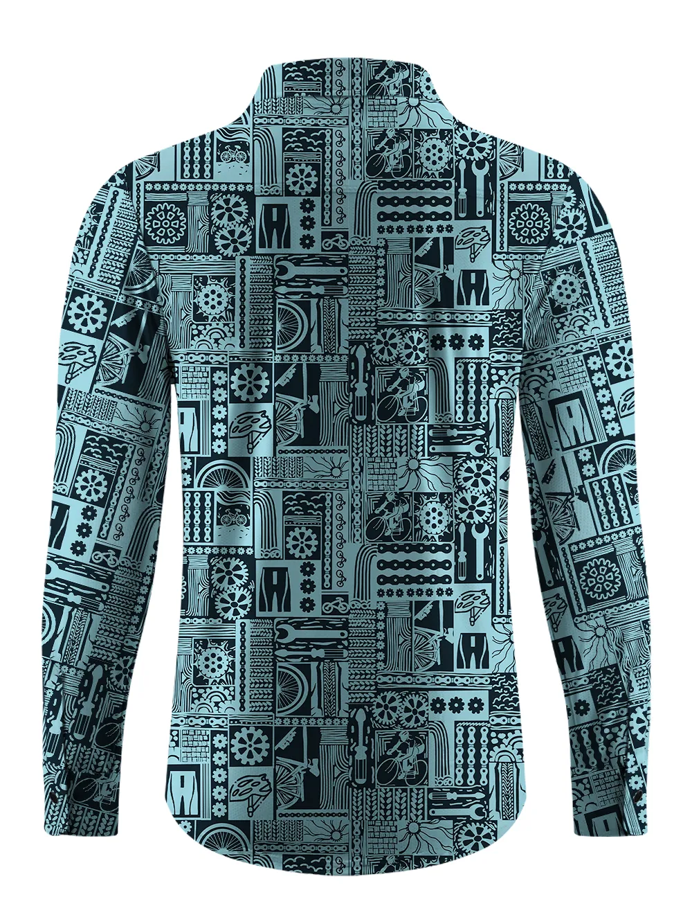 Orionride Cycling Tours Men's Stretchy Breathable Long Sleeve Gravel Shirt sold by Orionride product image thumbnail 3