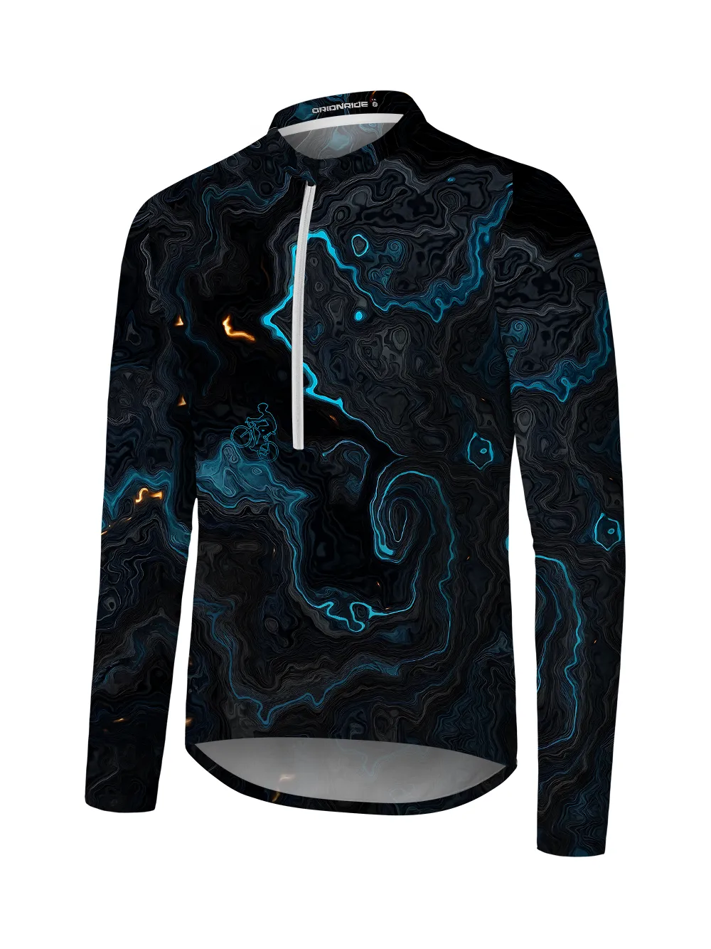 Orionride Luminous Terrain Map Long Sleeve Half Zipper Mountain Bike Jersey sold by Orionride