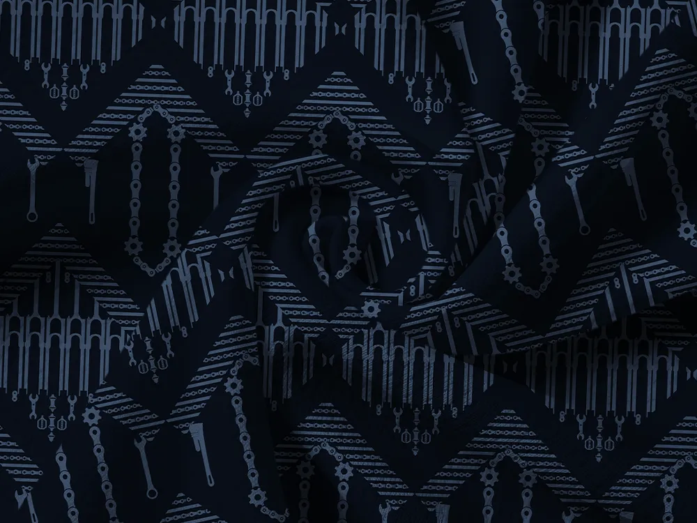 Orionride Checkered Chain Long Sleeve Half Zipper Mountain Bike Jersey sold by Orionride product image thumbnail 5