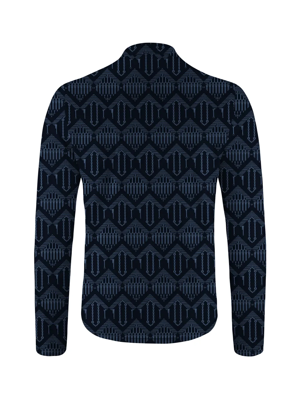 Orionride Checkered Chain Long Sleeve Half Zipper Mountain Bike Jersey sold by Orionride product image thumbnail 2