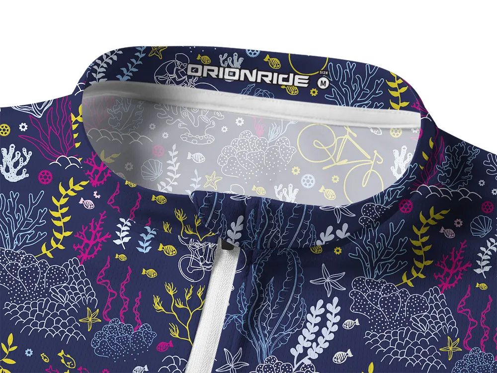 Orionride Coral Bike Long Sleeve Half Zipper Mountain Bike Jersey sold by Orionride product image thumbnail 3