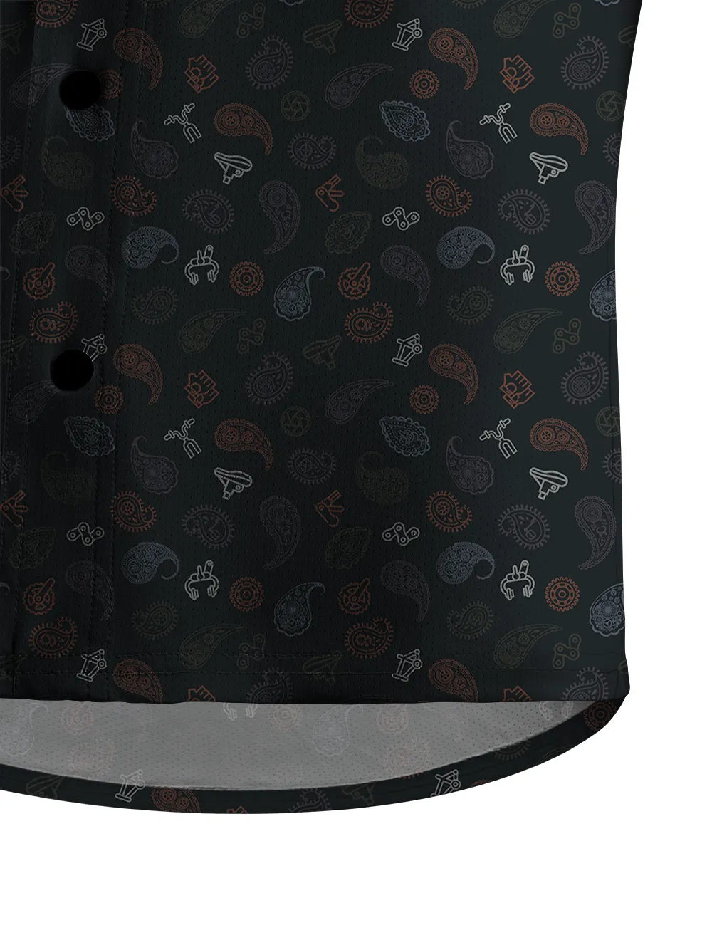 Orionride Strange Cashew Flower Men's Stretchy Breathable Long Sleeve Gravel Shirt sold by Orionride product image thumbnail 4