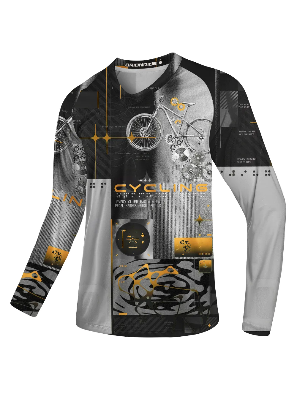 Orionride Pedal Harder Long Sleeve Downhill Jersey sold by Orionride product image thumbnail 3