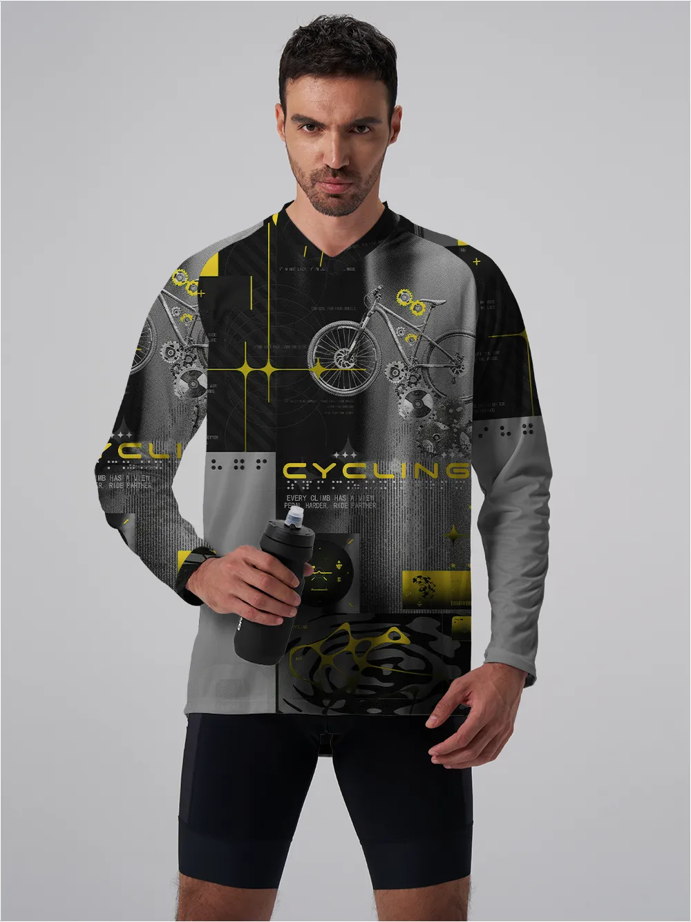 Orionride Pedal Harder Long Sleeve Downhill Jersey sold by Orionride product image thumbnail 2