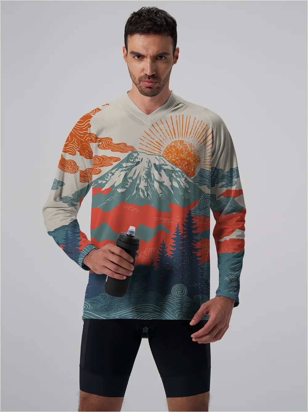 Orionride Sunset Scenery Long Sleeve Downhill Jersey sold by Orionride product image thumbnail 2