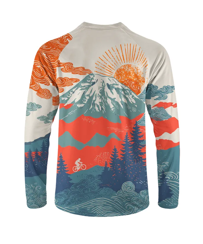Orionride Sunset Scenery Long Sleeve Downhill Jersey sold by Orionride product image thumbnail 4