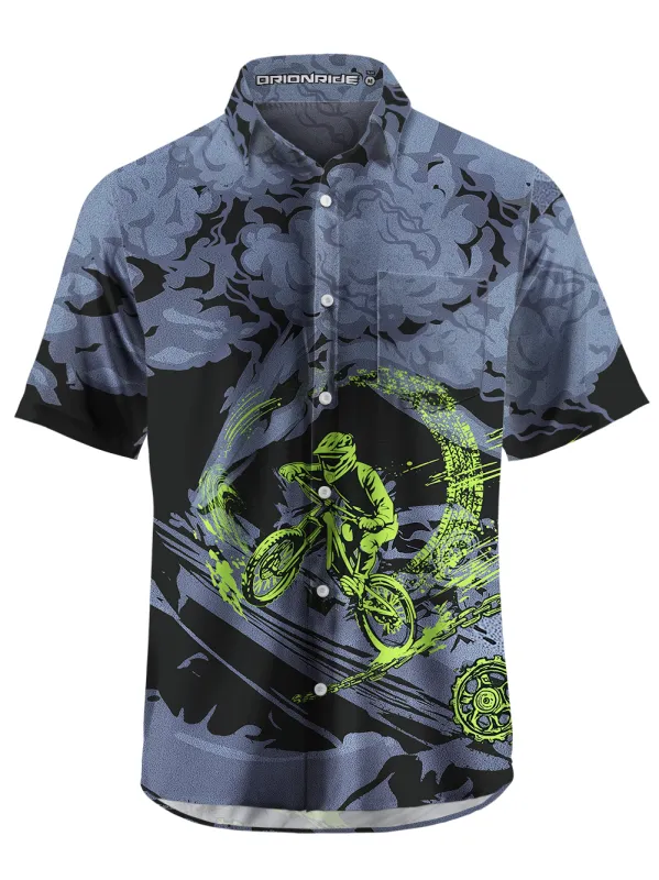 Orionride Through The Clouds Zipper Pockets Ultra Lightweight Short Sleeves Gravel Shirt sold by Orionride