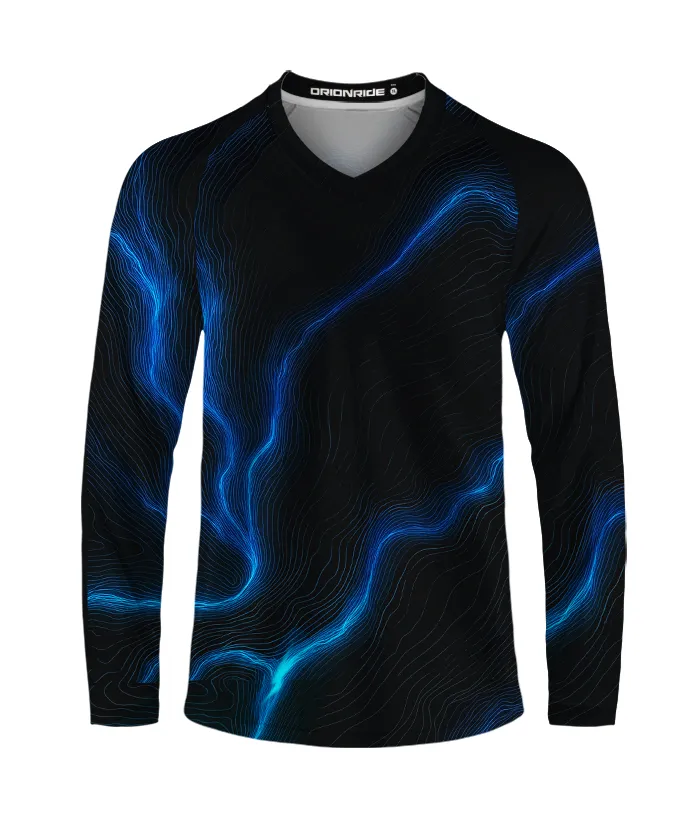 Orionride Neon Contour Lines Long Sleeve Downhill Jersey sold by Orionride product image thumbnail 2