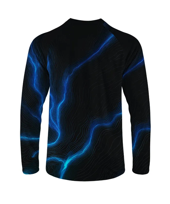 Orionride Neon Contour Lines Long Sleeve Downhill Jersey sold by Orionride product image thumbnail 3